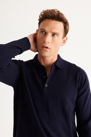 Altinyildiz Classics Erkek Lacivert Tüylenme Yapmayan Anti Pilling Kumaş Standart Fit Polo Yaka Triko 4A4923100003LACXL Lacivert