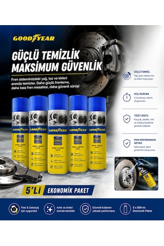 Goodyear 5'li Set Fren Balata Temizleme Spreyi