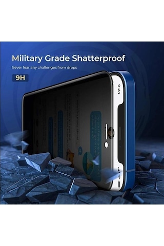 Vendas Apple iPhone 15 Plus Uyumlu Warrior Privacy Gizleyen Hayalet Temperli Cam Ekran Koruyucu 2 Adet