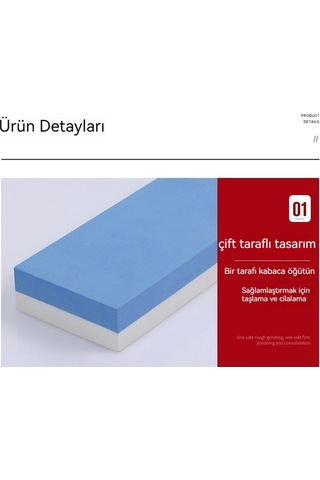 Jzcat Çift Taraflı Beyaz Korindon Bileme Taşı Ev Profesyonel Yağ Taşı Bileme Taşı Kalemtıraş-400/1000