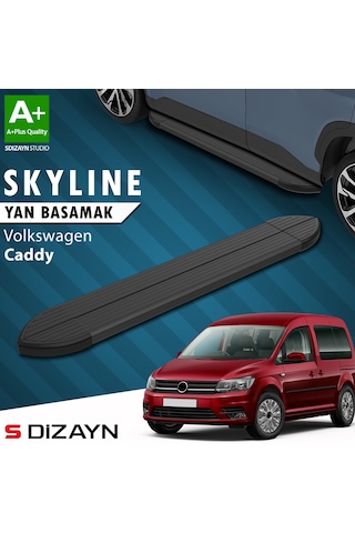 S-dizayn Vw Caddy 3 Skyline Siyah Yan Basamak 193 Cm 2004-2020 A+ Kalite