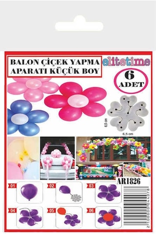 Balon Çiçek Yapma Aparatı Küçük 6.5 CM 6 Adet