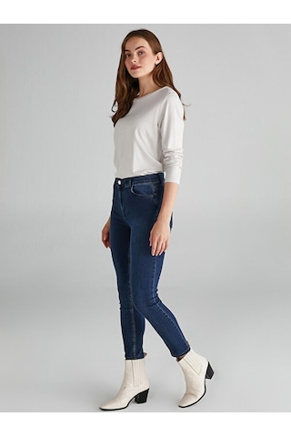 Faik Sönmez Yüksek Bel Bilek Boy Skinny Jean Pantolon 00030 001