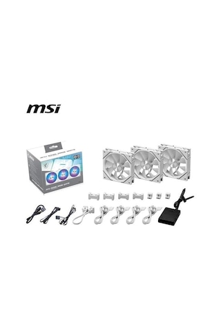 Msı Mpg Ez120 Argb-w Kasa Fanı+kontrol Ünitesi Beyaz 3-lü Paket