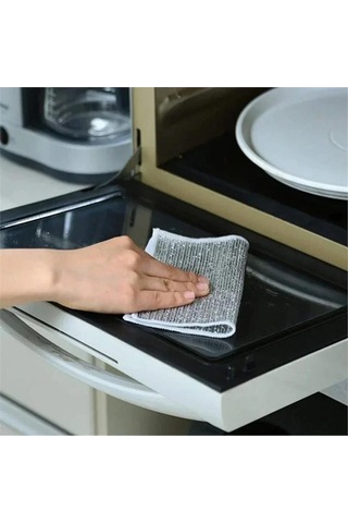 2 Adet Telli Bulaşık Bezi Ovma Teli Pratik Çizmez Bulaşık Süngeri Çok Amaçlı Temizlik Süngeri