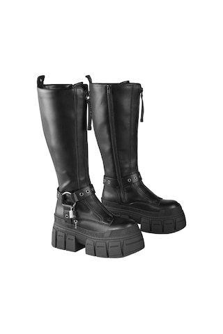 Çizme Kadın 1270131 Buffalo Gospher Bıker Hı - Vegan Nappa -black Siyah