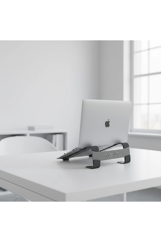 Prexua Fixer Laptop Standı - Notebook Yükseltici Altlık - Metal - Siyah - Fxr4025bl