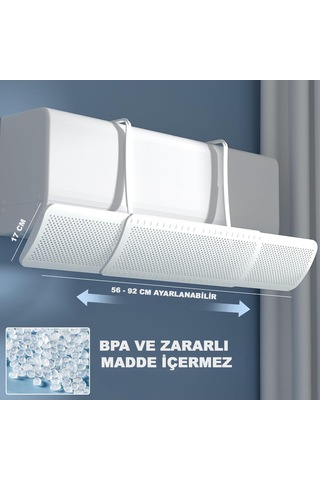 Lexroo Delikli Ayarlanabilir Klima Hava Yönlendirici Aparatı Ve Siperliği
