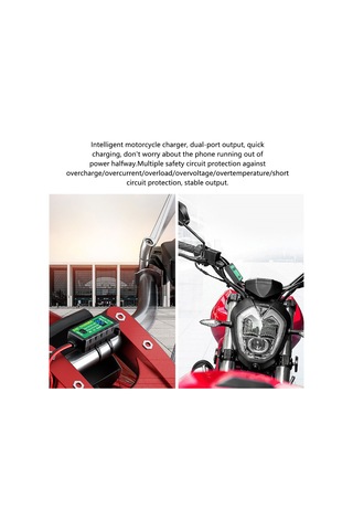 Fosenze Motorsiklet İçin Çift Portlu Hızlı Şarj Cihazı - Su Geçirmez Usb Ve Type-c Pd+qc3.0