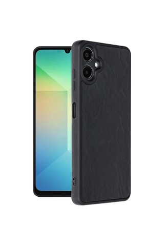 Samsung Galaxy A06 Kılıf Aras Deri Kapak - Siyah