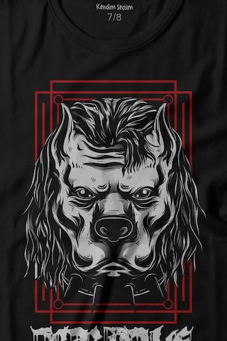 Kendim Seçtim Brave Dog Head Stay Strong Güçlü Kal Gym Spor Baskılı Tişört Çocuk T-shirt 001