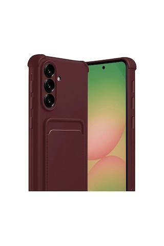 Samsung Samsung Galaxy Uyumlu, A17 5g Kelvin Kartvizitli Silikon - Bordo Çokrenkli