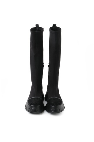 Siyah Streç Çizme Kadın Gtn-5839 John May Sıyah Streç Siyah