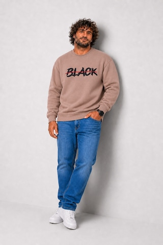 Starbattal Erkek Büyük Beden Sıfır Yaka 3ip Sweat Black 24202 S.kahve-2855