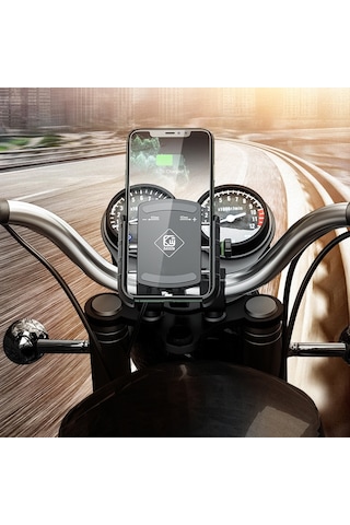 Kewig M8s Bisiklet Alüminyum Navigasyon Dağı Açık Bisiklet Cep Telefonu Tutucu Mavi Mavi