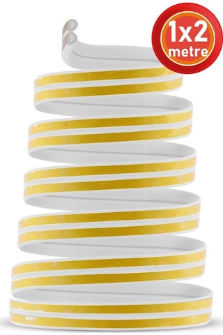 1x2=2 Mt Telvesse Kapı Pencere Su Soğuk Geçirmez İzolasyon Bandı Yalıtım Fitili (Beyaz)