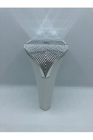 PLASTİK,VENEDİK 15 CM BEYAZ-KROM KOLTUK,BAZA,MOBİLYA AYAĞI (4 ADT