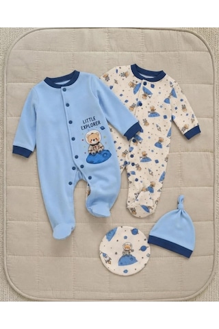 Newworld Unisex Bebek 2 Li Little Explorer Tulum Seti Açık Mavi