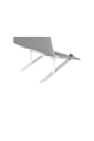 Dizüstü Bilgisayarlar İçin Silikon Kaplamalı Kaymaz, Çok Yönlü Açı Ve Katlanabilir Laptop Standı
