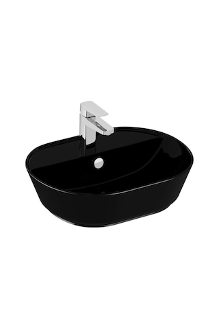 VitrA Geo 7428B070-0001 Çanak Lavabo 55 CM Siyah