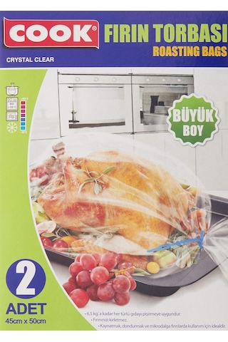 Cook Fırın Torbası, Hindi Boy, 45 X 50 Cm, 2 Yaprak, Polyester Telli Diğer