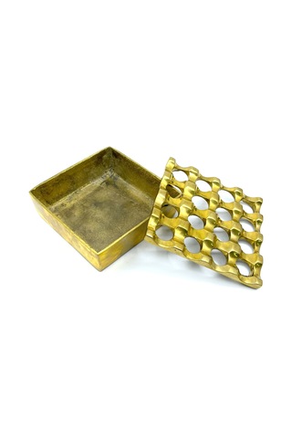 Pirinç Döküm Küllük Kare - 10 Cm X 10 Cm
