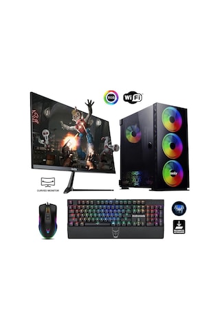 İzoly King X i5-12400F 32 GB 512 GB M.2 NVMe RTX2060S 8 GB 24" Masaüstü Oyuncu Bilgisayarı