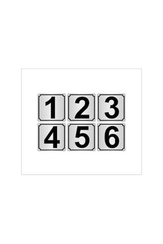 Metal Kapı,Masa,Dolap Numarası 7Cmx7Cm 6 Adet (1…6) Metal Kapı,Masa,Dolap Numarası 7Cmx7Cm 6 Adet (1…6)