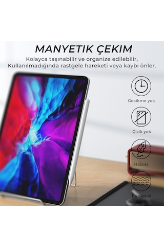 Bluetooth Stylus Pen Manyetik Çekim Destekli iPad Uyumlu & Android Kalem