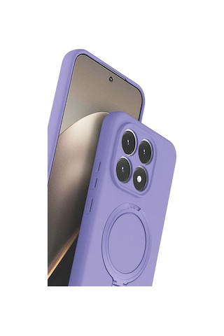 Newface - 861 - Xiaomi Mi 15t Regal Magsafe Standlı Kapak - Glblseme - - Lila Diğer