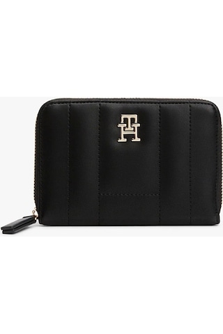 Tommy Hilfiger Th Femınıne Med Za Kadın Siyah Cüzdan Aw0aw17476bds Siyah