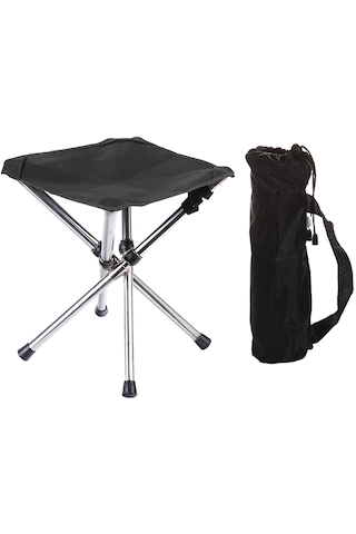 Homyl Kamp Taburesi Küçük Katlanır Sandalye Hafif Seyahat L Siyah Çok Renkli
