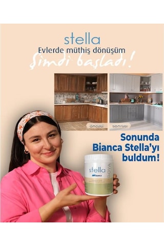 Bianca Stella Su Bazlı Saf Akrilik Boya 1 Lt Beyaz 1 Lt