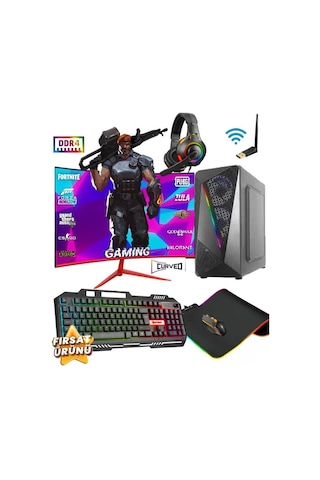 Ramtech PRİZMA R5-5600 16 GB 512 GB SSD 8 GB RX580 23.6" Free Dos Masaüstü Oyuncu Bilgisayarı