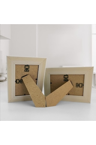 Novahub Beyaz Ahşap 10 Vintage Portre Çerçeve - Evlilik Yıldönümü Manzara Yatay Poster Çerçevesi