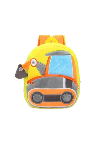 Xindoker 2-4 Yaş Bebekler İçin Mühendislik Araçları Desenli Kumaş Çift Askılı Sırt Çantası - Yıkama Makinesi Modeli Çok Renkli