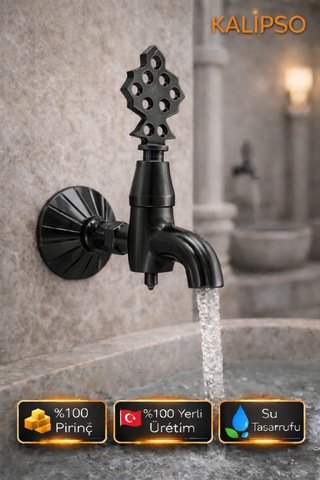 Kalipso Osmanlı Hamam Musluğu Siyah