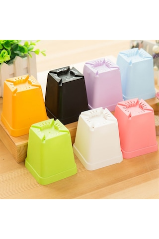 Mini Renkli Saksılar, Plastik Saksılar, Etli Bitki Saksıları Rastgele Renkler