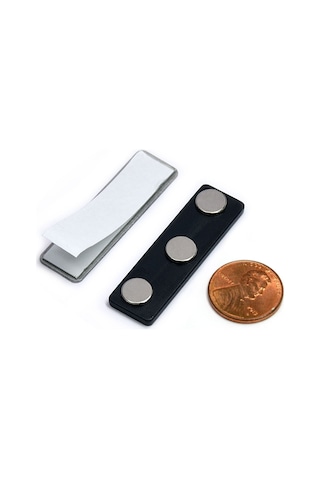 Mıknatıslı Yakalık Isimlik - 3 Mıknatıslı Manyetik Rozet Tutucu