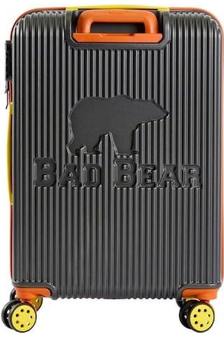 Bad Bear Logo Suitcase 23.01.80.002kg Koyu Gri Orta Boy Tekerlekli Abs Valiz 64 Lt. Koyu Gri