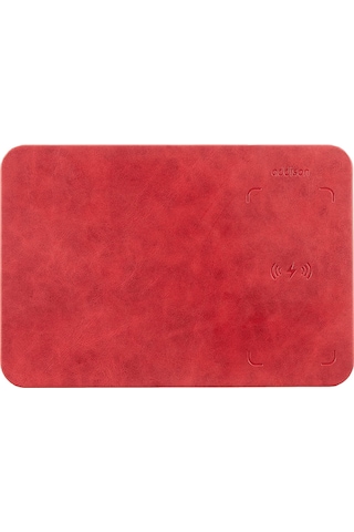 Addison Wmp-15 28.5X19.5X0.5 Cm Kırmızı Kablosuz Şarj+Mouse Pad