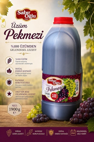 Sabıroğlu Üzüm Pekmezi 1900 G Sabıroğlu Üzüm Pekmezi 1900 G