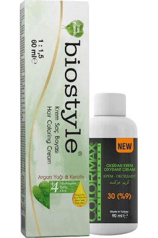 Biostyle Bitki Özlü Argan Ve Keratin 0.22 Turuncu Azaltıcı 1 Adet 60 Ml Saç Boyası + 1 Adet Oksidan