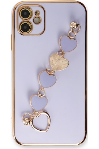 Newface - 19 - Apple iPhone Uyumlu 11 Kılıf Esila Silikon - Csmo-tex - - Lila