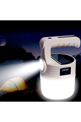 Buffer Led Güneş Enerjili Kamp Lambası 2000 Lümen Süper Parlak, 5 Aydınlatma Modlu,usb İle Şarj Edilebilir Dış Mekan,asılabilir Torch El Feneri Çok Renkli