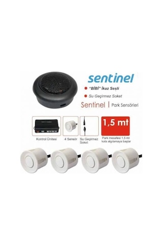 İnvells Oto Park Sensörü Bi Bi Ses İkazlı Beyaz Renk 22 Mm N11.189