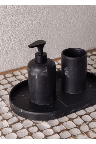 The Mia Marble Banyo Tepsisi Siyah 30x20x3 Cm Çok renkli