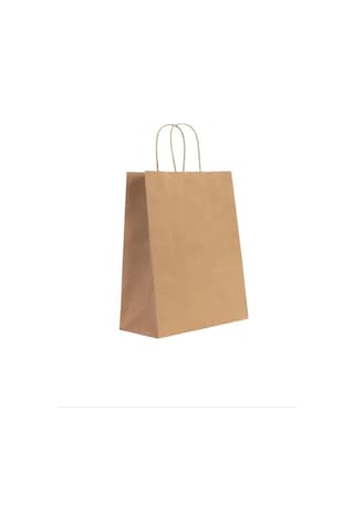 8 Adet Saplı Kraft Çanta 24 X 8 X 19 Cm Kağıt Poşet Çanta, Hediyelik Poşet
