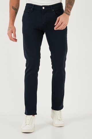 Buratti Pamuklu Regular Fit Normal Bel Boru Paça Jeans Erkek Kot Pantolon 2211C40Parma Lacivert