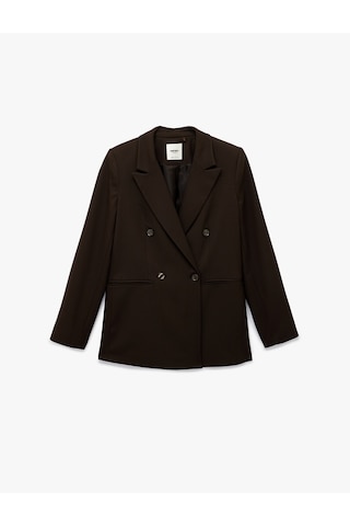 Koton Cepli Düğmeli Uzun Kollu Kruvaze Blazer Ceket Kahverengi 6sak50047uw Kahve